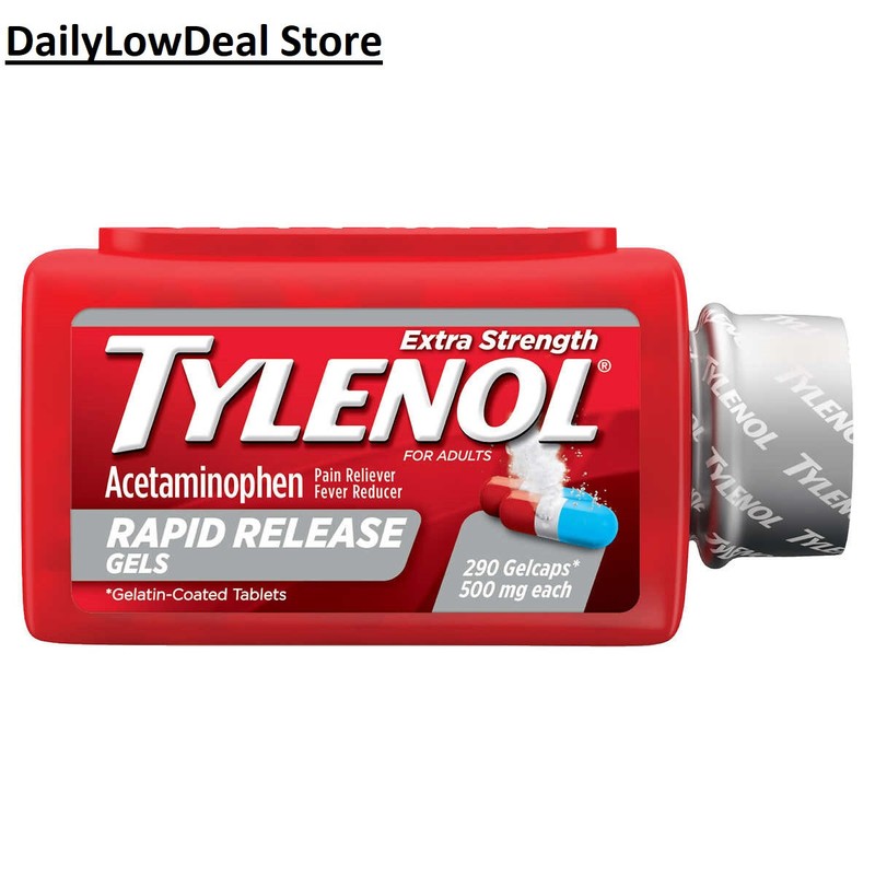TYLENOL RAPID RELEASE Extra Strength Acetaminophen 500mg, 290 Gelcaps EXP: 2025 gallery