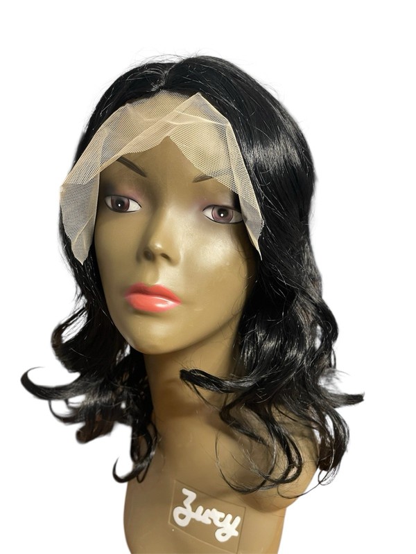 Long Black Wavy Synthetic Lace Front Wig Heat‑Resistant 26–28in P8