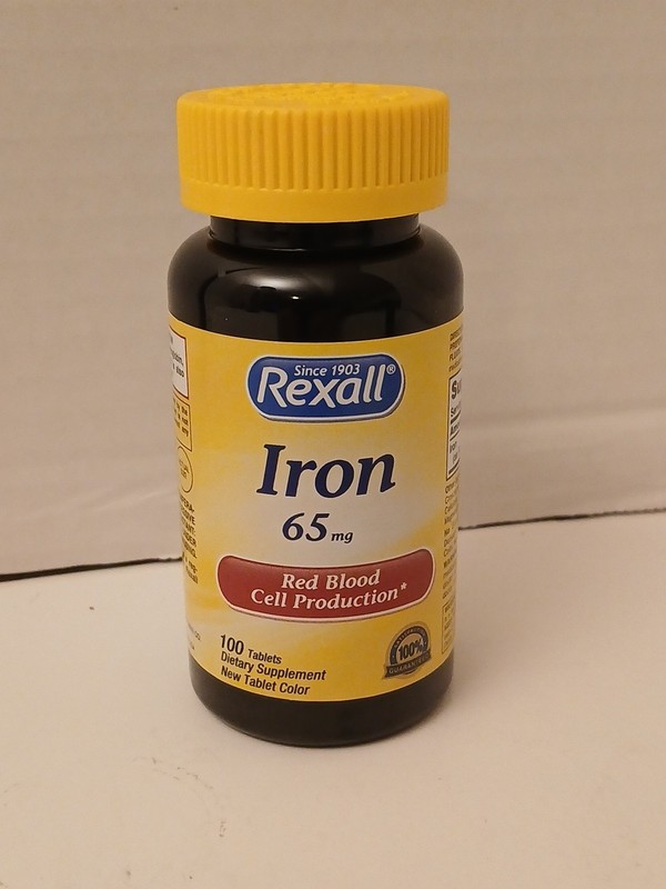 Iron 65 mg 100 Tablets Iron Supplements Exp: 09/2028