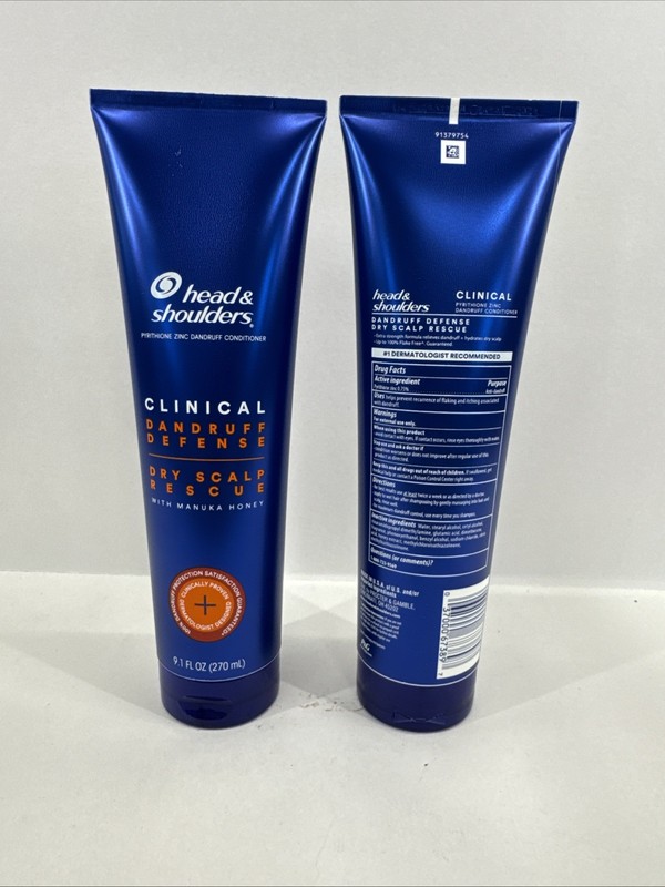 Head & Shoulders Clinical Dandruff Defense Conditioner Dry Scalp Rescue Lot of 2