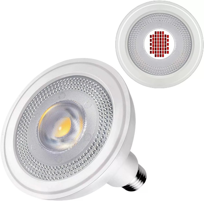 18W/100W Red Light Therapy Bulb LED Flood Light, Natural Daylight (660nm/850nm)