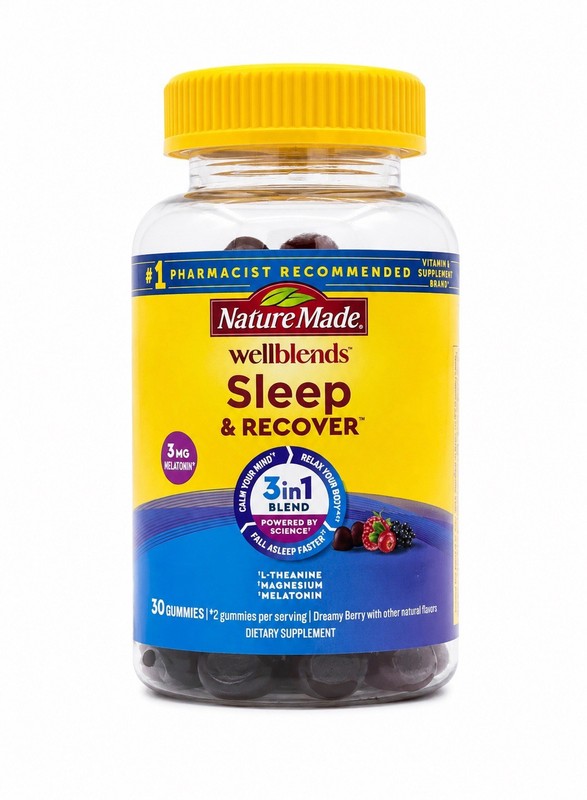 Nature Made Wellblends Sleep & Recover Gummies Melatonin 3mg 30 Count Sleep Aid