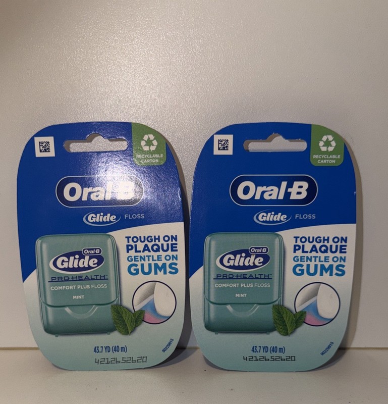 Oral-B Glide Pro Health Comfort Plus, Floss Mint 43.7 yd ORIGINAL VERSION – 2ct
