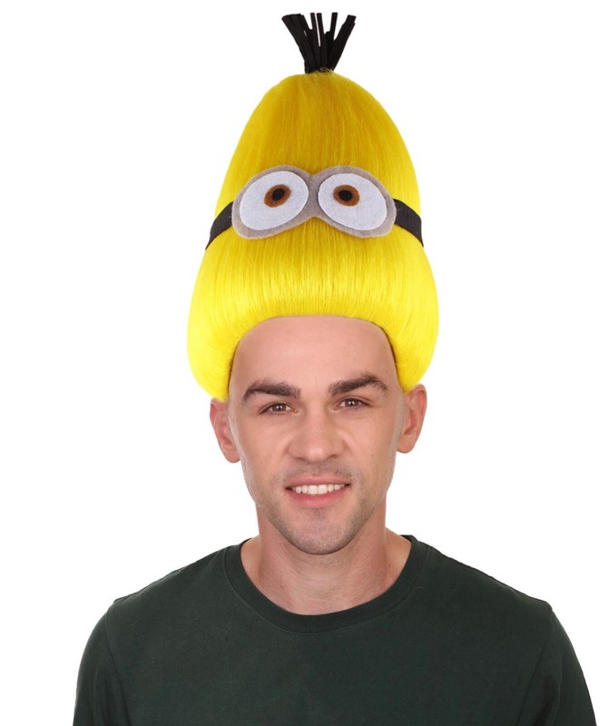Animation Yellow Mens Wig | Yellow Wig | Premium Breathable Capless Cap HM-460