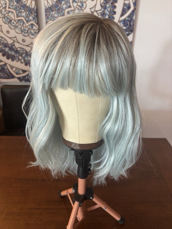 Lace Front Chic Lifestyle Synthetic Wig Blue Island Splash Color Heat Friendly