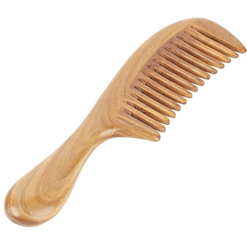 Natural Sandalwood Hair Comb Anti-Static Handmade Relaxing Scalp Care 8 Inch New gallery