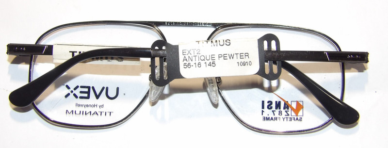 NEW UVEX TITMUS EXT2 Z87.1 TITANIUM SAFETY GLASSES/EYEGLASSES! JAPAN! 56[]16 145 gallery