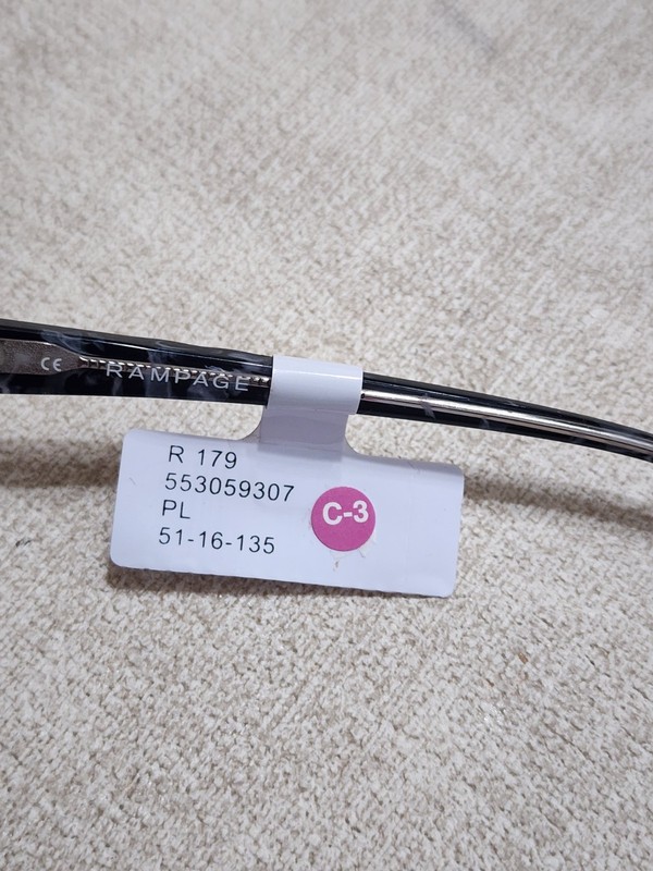 RAMPAGE R179 BLK PLUM AUTHENTIC CATS EYE WOMENS EYEGLASSES 51-16-135 gallery