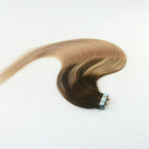 12AA RUSSIAN TAPE IN HAIR Extensions 4#/18# BALAYAGE OMBRE 40Pcs 100g STRAIGHT