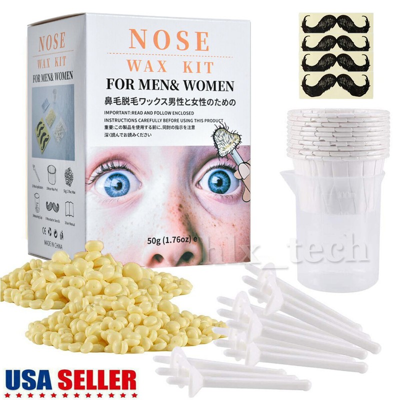 Nose Hair Removal Wax Beard Kit Nasal Ear Hairs Effective Painless For Women Men