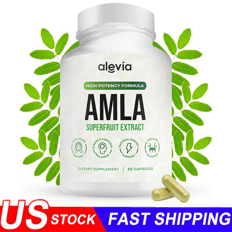 Alevia Organic Amla Capsules 1000mg Indian Gooseberry Antioxidant Supplement 60c