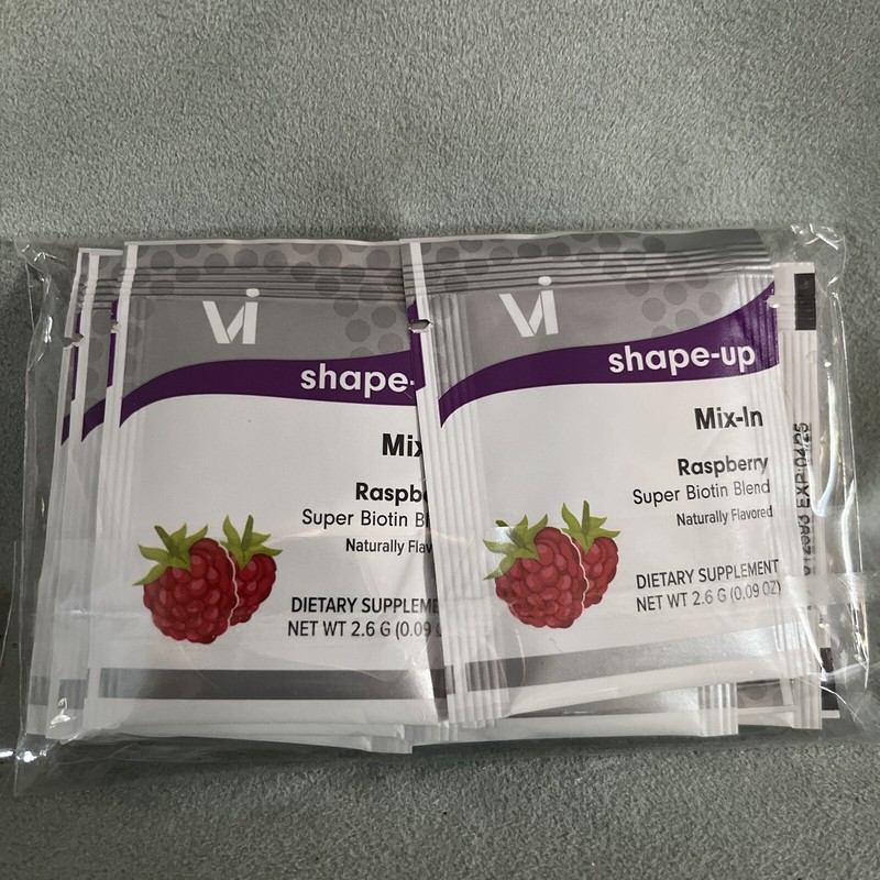 Vi shape-up mix-in NEW Raspberry, 15 Super Biotin Packets Per Bundle exp 4/25