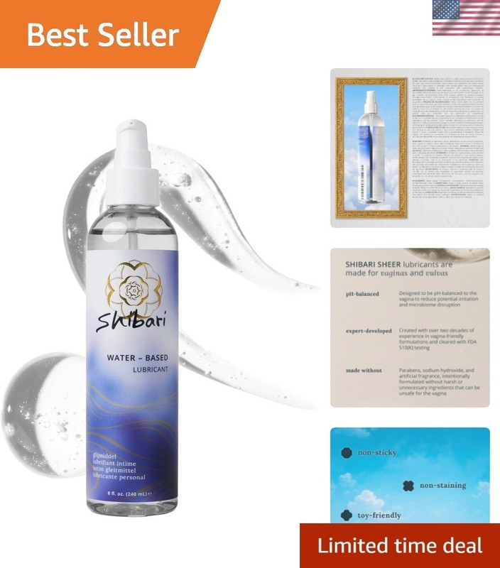 Intimate Comfort: 8 Fl Oz Clean, pH-Balanced Water-Based Lubricant – Toy-Safe