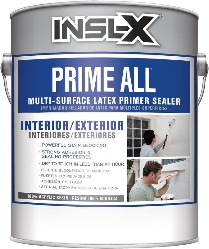 Fast-Drying White Acrylic Primer - Ideal for Interior & Exterior Use, 128 Fl Oz gallery