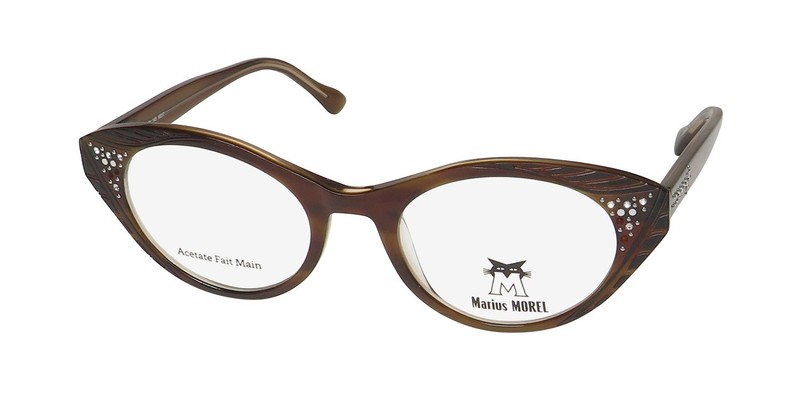 NEW MOREL ORIGINALE DANAE 90031C GLASSES 51-20-145 BROWN PLASTIC FRANCE WOMENS