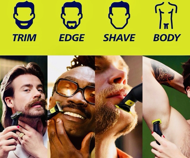 Philips Norelco OneBlade 360 Pro Face + Body Hybrid Electric Trimmer + 4x Blades gallery