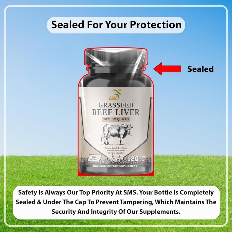 Desiccated Thyroid Supplement W/ Beef Liver Thyroid Glandular Grass Fed, 120 PCS gallery