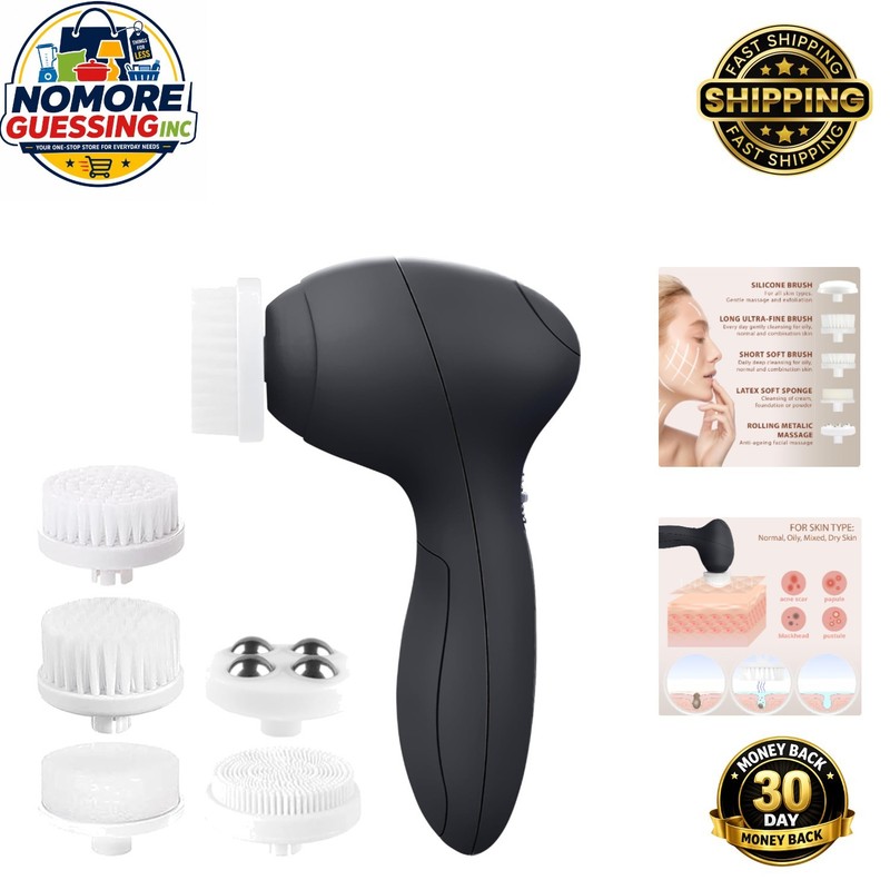 Travel-Friendly Electric Exfoliating Brush with Gentle and Deep Cleanse Modes