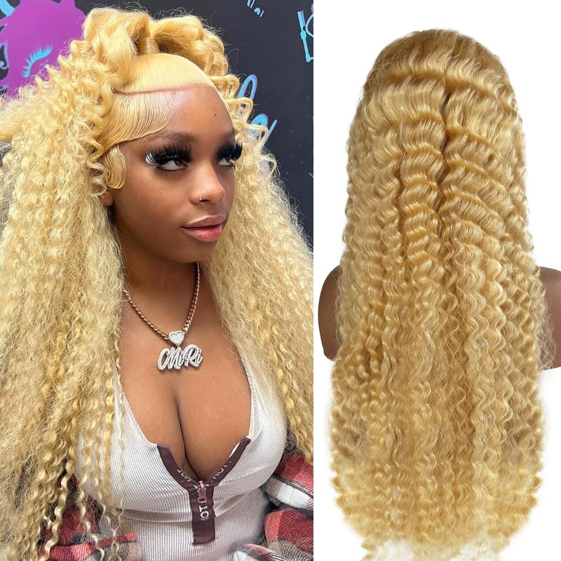 Licoville Blonde Deep Wave Wig Human Hair 613 13X6 Hd Lace Frontal Wig 180
