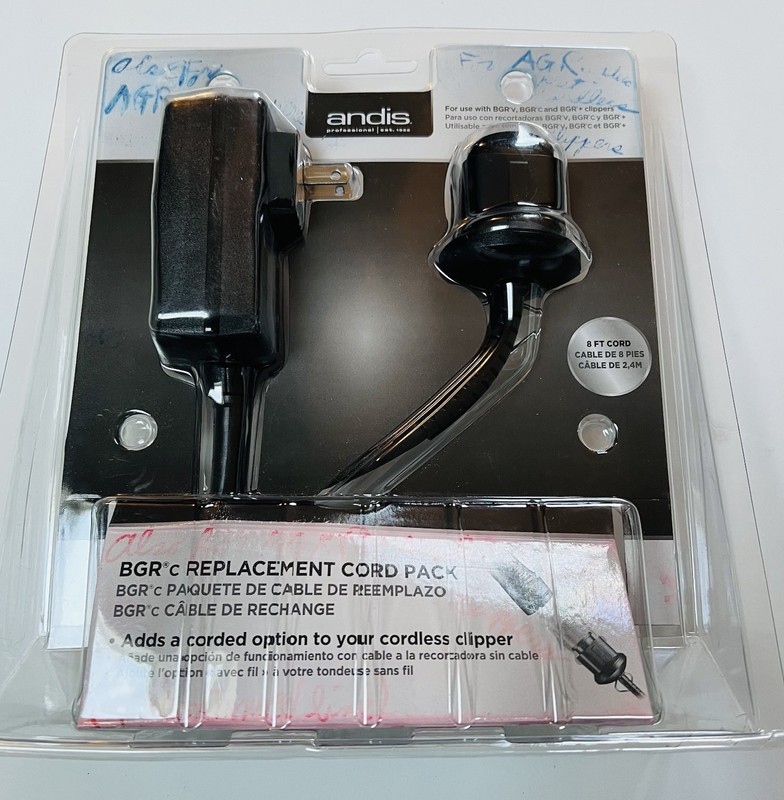 Andis BGRC (BGR+ AGR+ AGRC) Replacement 8′ Power Cord Pack Model 200962 (63070)