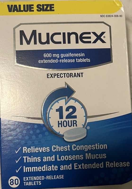 GREAT PRICE Mucinex 12 Hour relief 600mg Pack 80ct 03/2027, 05/2028 New in Box
