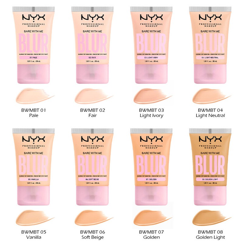 1 NYX Bare With Me Blur Tint Foundation "Pick Your 1 Color" *Joy's cosmetics* gallery