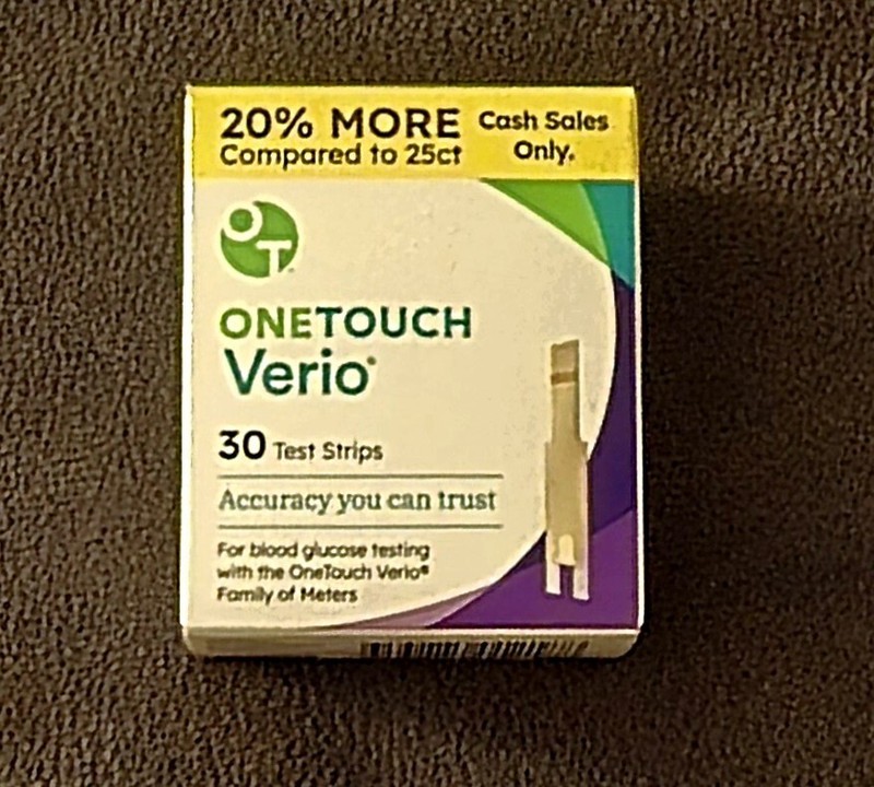 One Touch Verio Glucose Test Strips X 30 Strips – Expires 08/2026