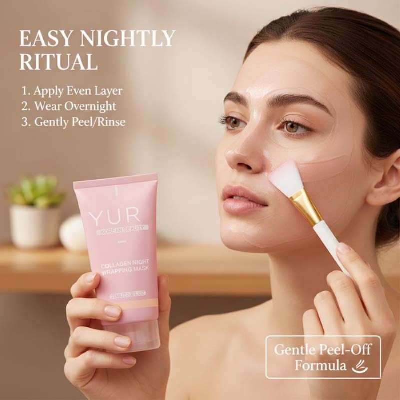 Yuri Korean Collagen Night Wrapping Mask 75ml Hydrating Sleeping Mask New In Box gallery