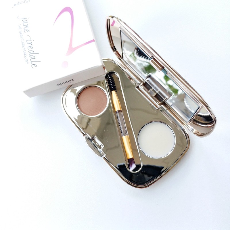 Jane Iredale GreatShape Eyebrow Kit BLONDE Brow Powder & Wax Duo full size BNIB gallery