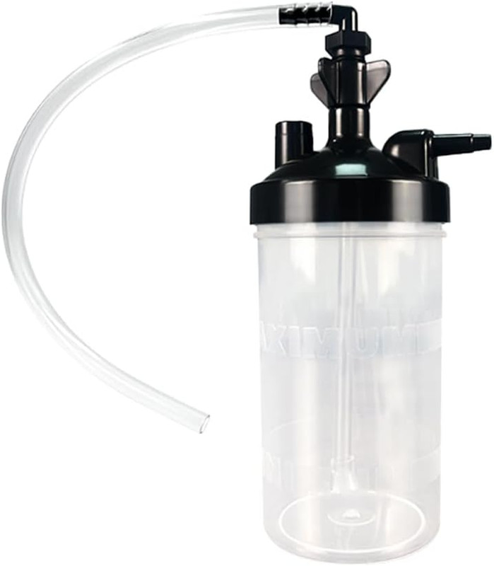 Oxygen Humidifier Bottle for 1 pk & Right Angle Bottle Elbow & 12» Adapter Tubi