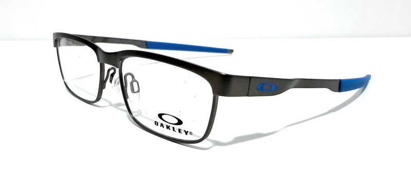 OAKLEY OY3002-0246 STEEL PLATE XS SATINE CHROME GRAY BLUE EYEGLASSES 46-14-130MM gallery
