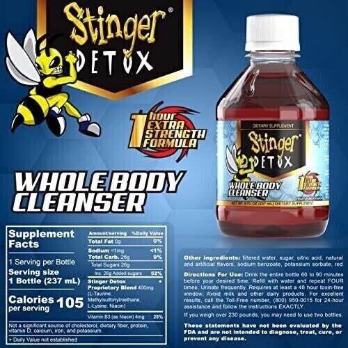 Stinger Detox Whole Body Cleanser 1 Hour Extra Strength Drink – Fruit Punch gallery