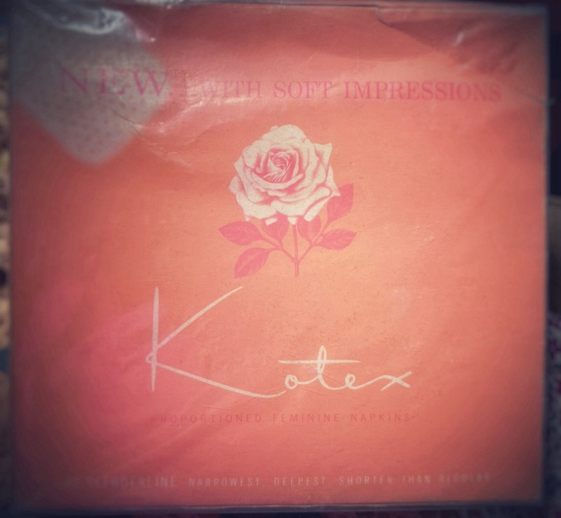 Vintage 1959 Kotex Proportioned Feminine Napkins Box Of 12 Slenderline Sealed