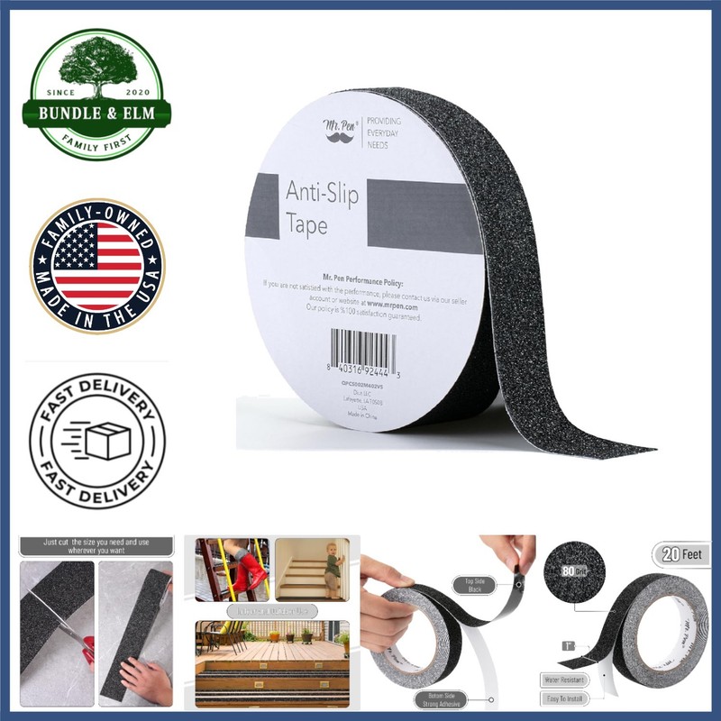 Non Slip Grip Tape 1 Inch x 20 Feet for Enhanced Safety Indoors Outdoors