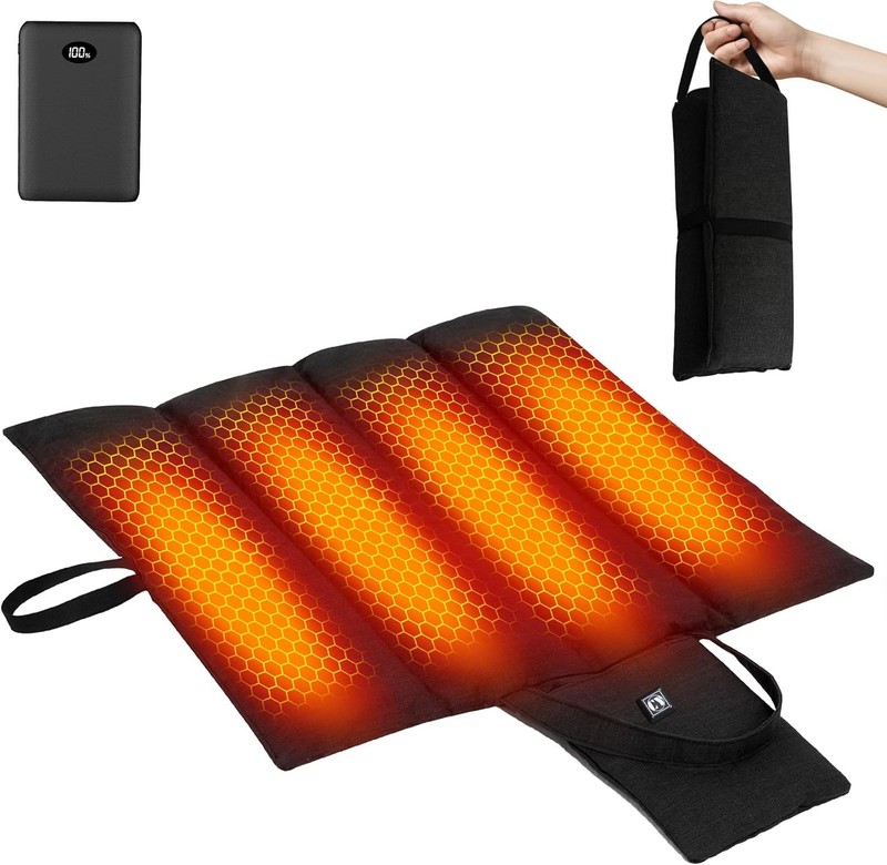 10000mAh Heated Seat Cushion Battery Operated Foldable Portable USB Rechargeable