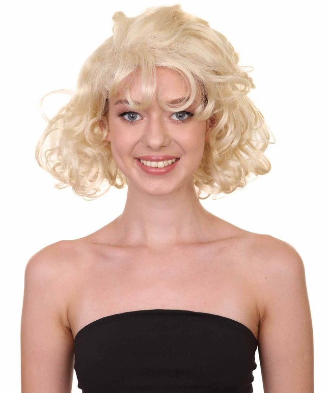 50’s Curly Wig | Blonde Vintage Wig | Premium Breathable Capless Cap HW-1584A