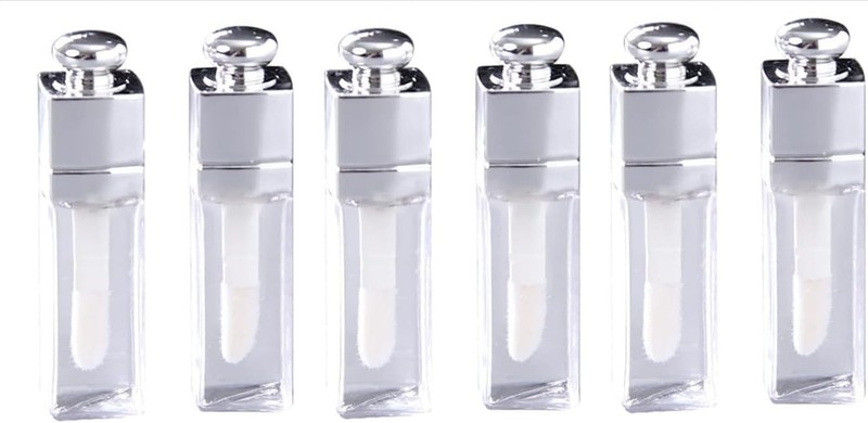 6 Pcs 3ml Clear Lip Gloss Tubes, Empty Lip Gloss Tubes Containers Clear Refil…