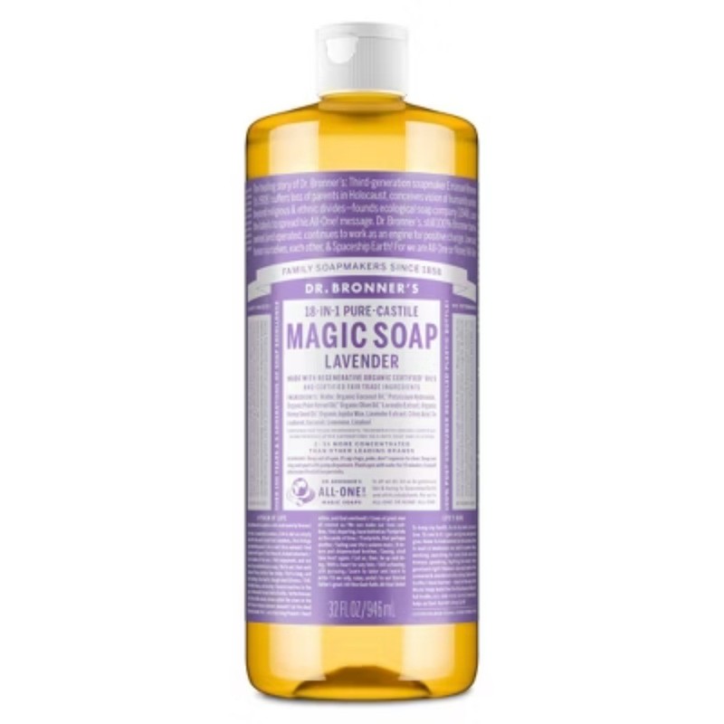 Magic Pure Castile Liquid Soap Bodywash – Lavender – 32 fl oz: Vegan, Non-Toxic