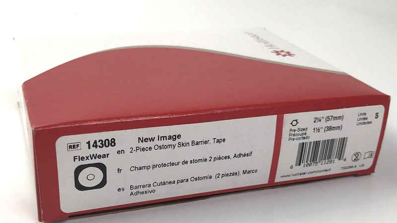 5 Hollister 14308 New Image Skin Barrier 2-1/4″ Flange 1-1/2″ -Expires 2025/28