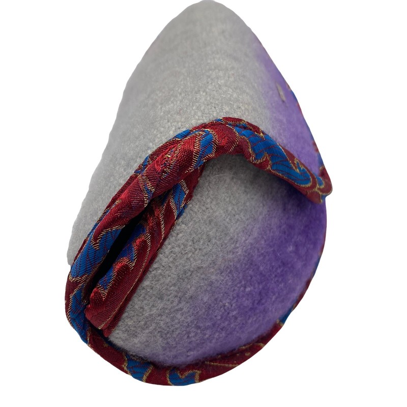 Free People Wool Felt Glasses Case Pouch Purple Gray Tapestry Trim gallery