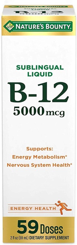 Vitamin B-12 5000 Mcg Energy Metabolism Support Sublingual Liquid Drops, 2 Fl Oz