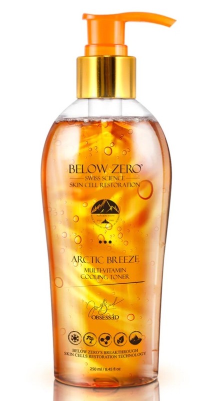 Below Zero Swiss Science Arctic Breeze Multi-Vitamin Cooling Toner 250 ml New