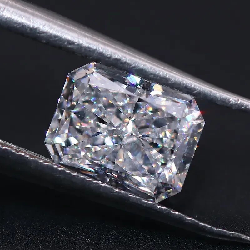 5 Ct Lab Grown Diamond Radiant Cut Natural D Color CVD VVS1 Clarity Certified gallery