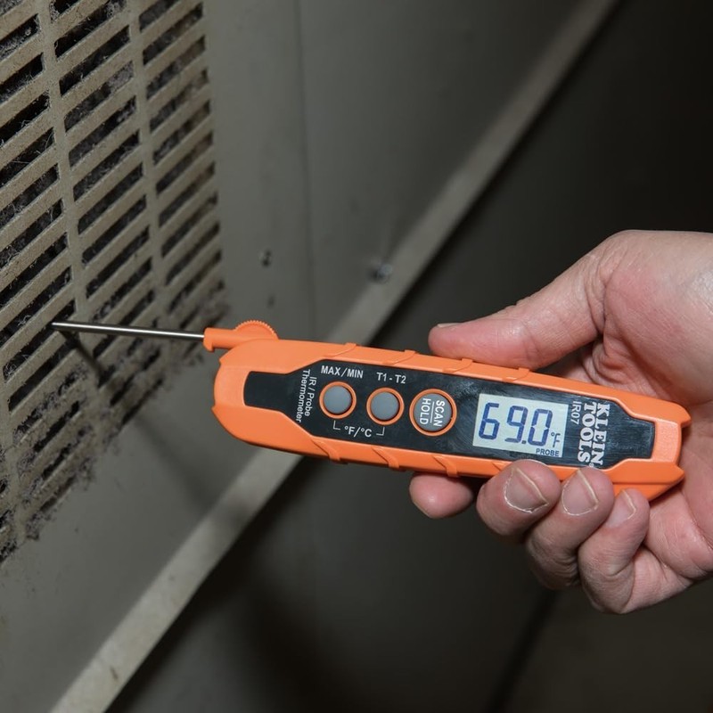 Versatile Infrared & Probe LCD Thermometer - Custom Pouch & Batteries Included gallery