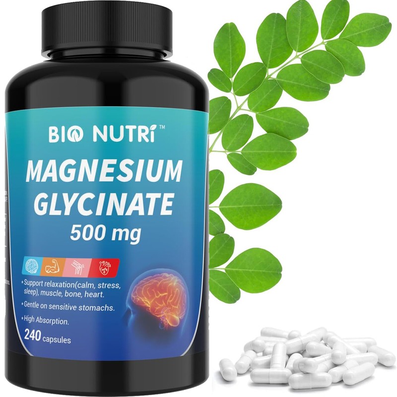 Magnesium Glycinate 500mg 240 Capsules For Sleep Stress Relief Support Bone Lot gallery