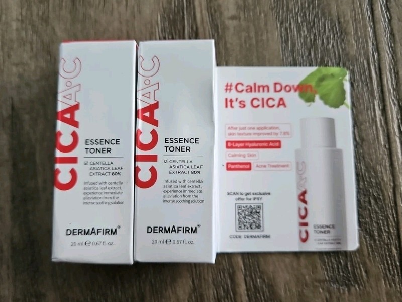 2X DERMAFIRM CICAA•C~Essence Toner~NEW~8 Layer Hyaluronic Acid~Calming Skin 8/27