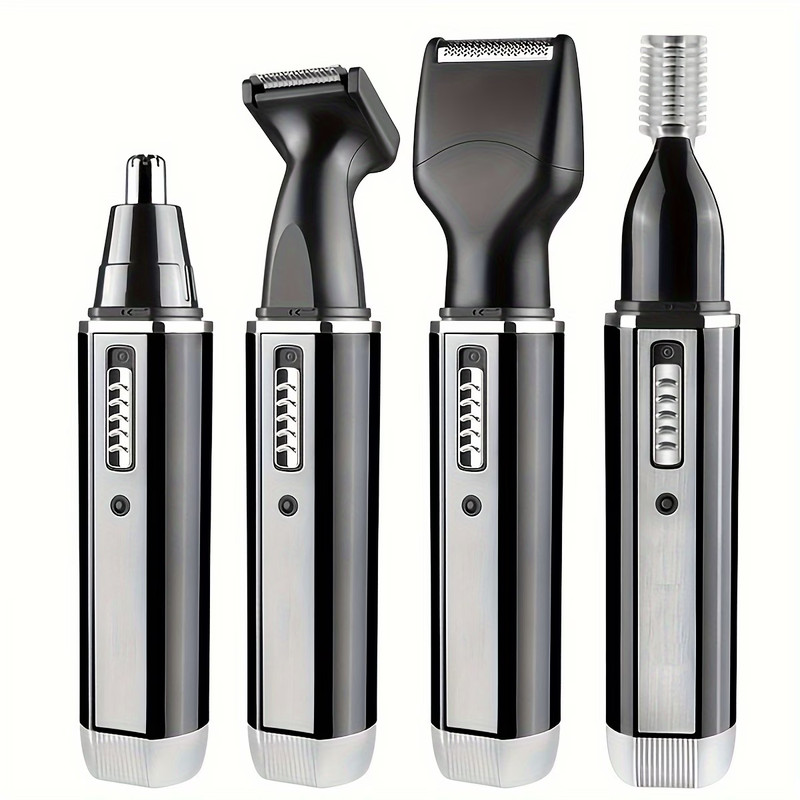 4-in-1 Rechargeable, Nose Ear Trimmer Beard, Eyebrow Hair Grooming Kit
