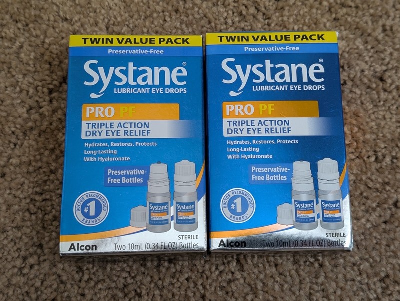 2X Systane Pro PF Twin Pack 4x 10mL Bottles – EXP 02/2027+