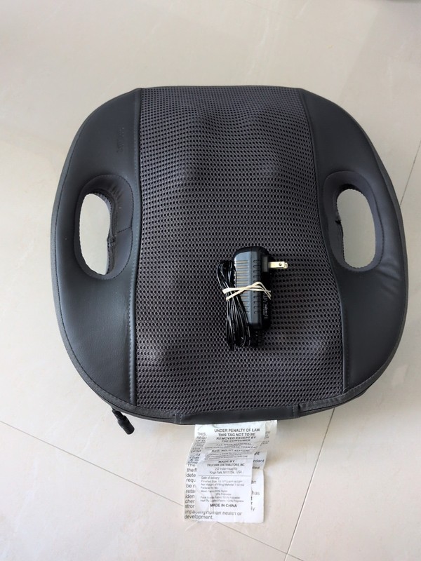 TruMedic InstaShiatsu Seat Back Massager with Heat - Black gallery
