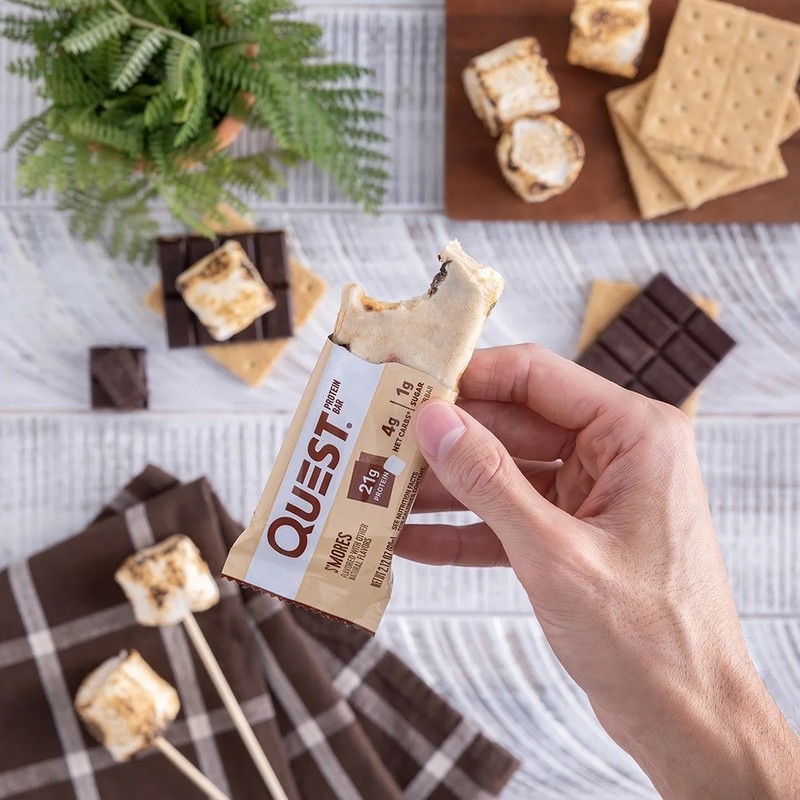 Quest Protein Bar, Smores, 20g Protein, Gluten Free, 4 Count gallery
